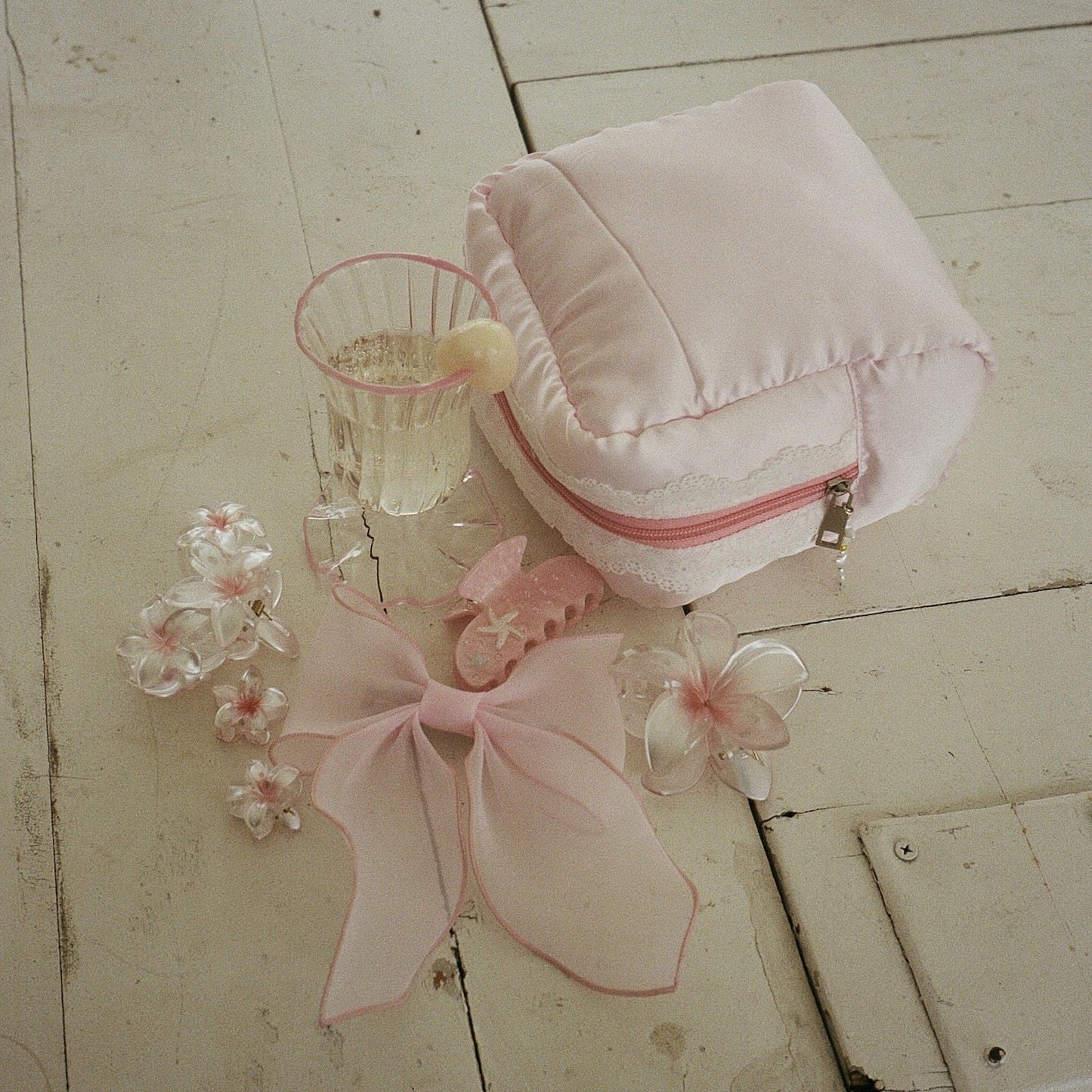 Clip Set in Rose Pearl