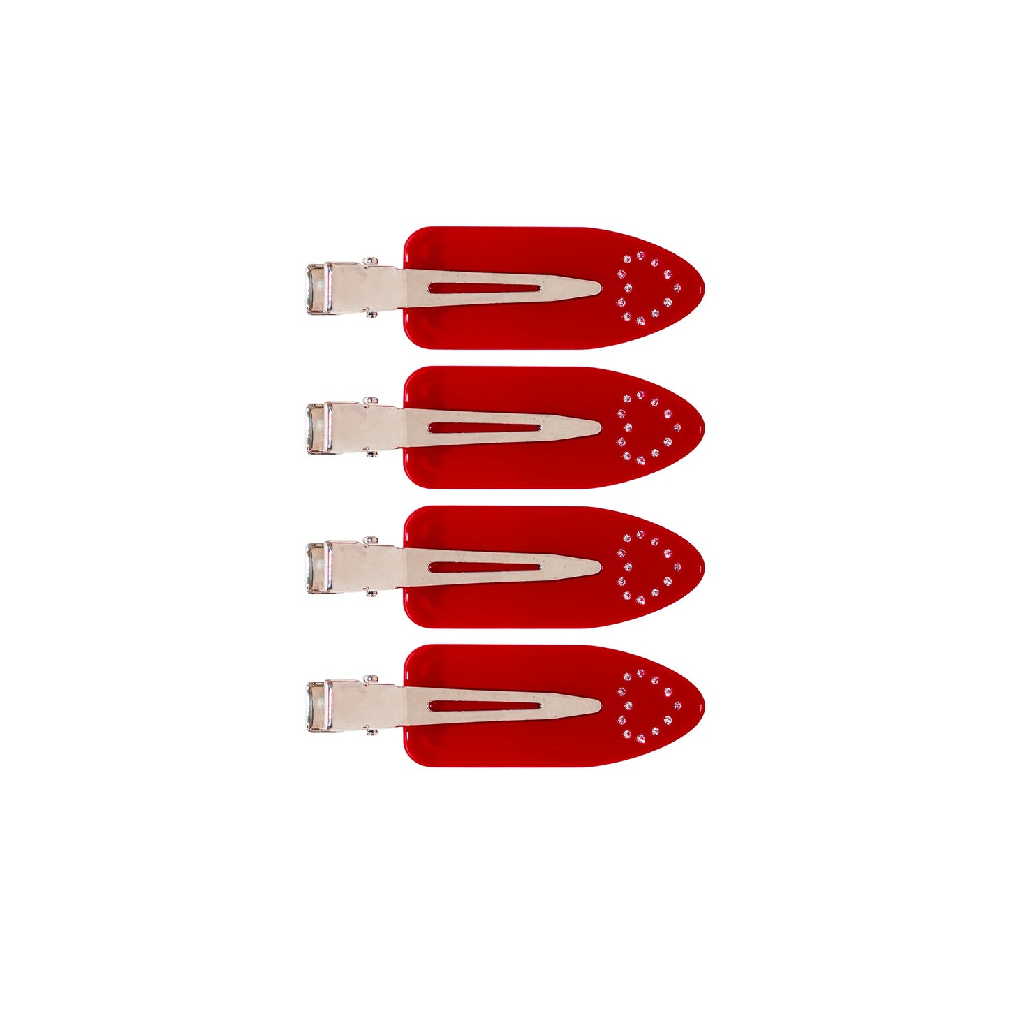 Red heart hairpin