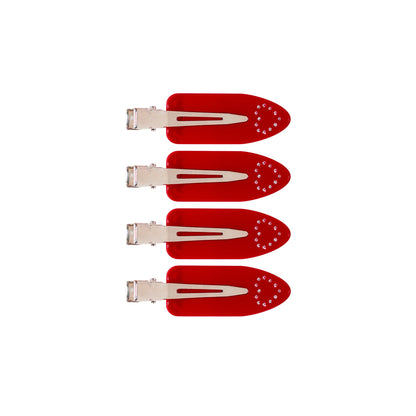 Red heart hairpin